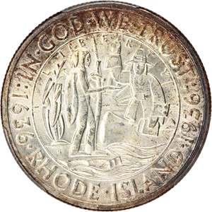 image for: 1936-S Rhode Island 50c PCGS MS65