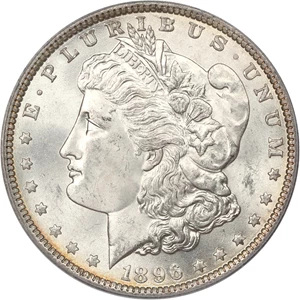 image for: 1896 $1 PCGS MS64+