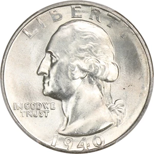 image for: 1940-S 25c PCGS MS65