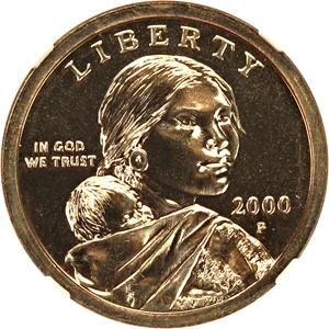 image for: 2000-P $1 NGC MS67 (Goodacre Presentation and Autograph)