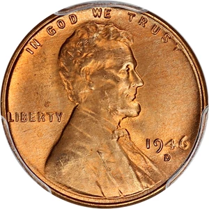 image for: 1946-D 1c PCGS MS66 RD