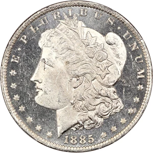 image for: 1885-O $1 PCGS MS64+ DMPL