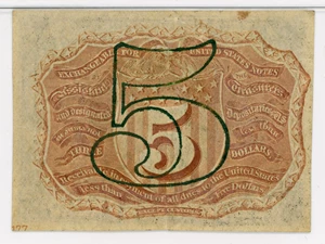 image for: FR. 1232 Fractional Currency Head of George Washington In Bronze Oval Frame 5c PMG Extremely Fine 45