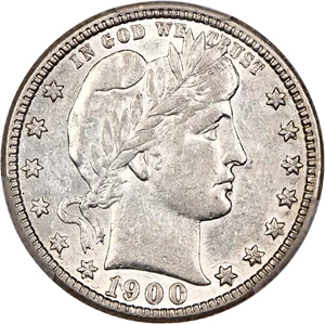 image for: 1900-S 25c PCGS AU50