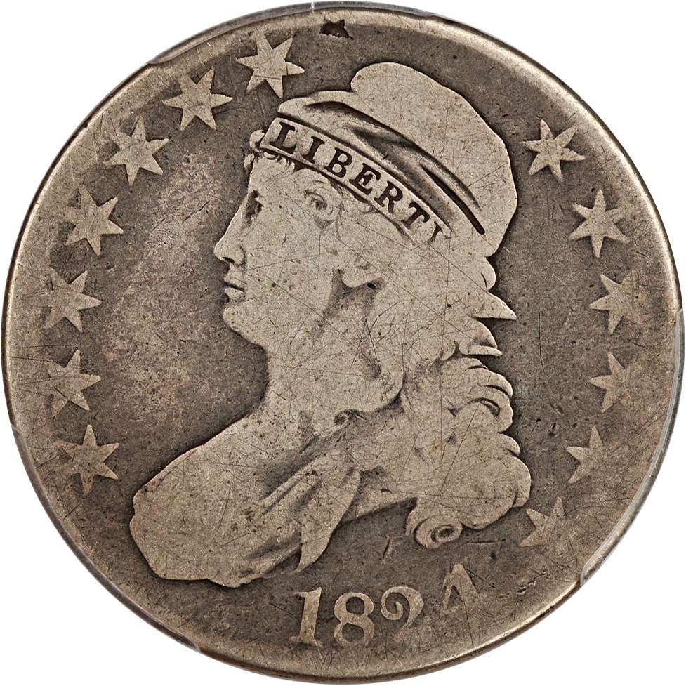image for: 1824/4 50c PCGS AG-03