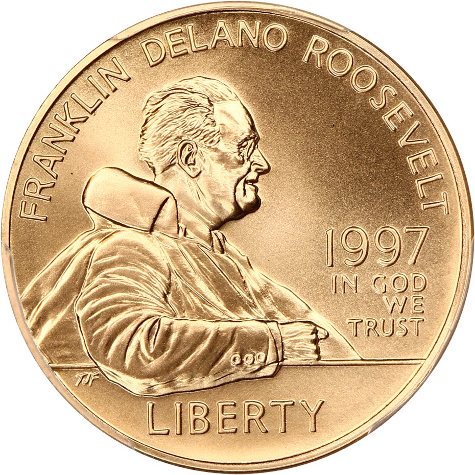 image for: 1997-W Franklin D. Roosevelt $5 PCGS MS70