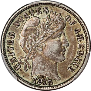 image for: 1915-S 10c PCGS AU53
