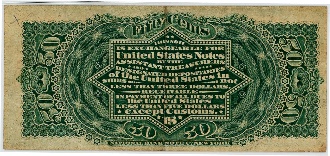 image for: FR. 1374  50c Fractional Currency PMG About Unc 50