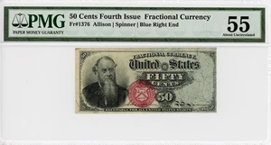 image for: FR. 1376 50c Fractional Currency PMG AU55
