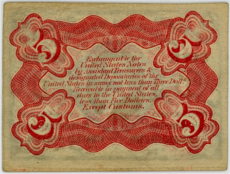 image for: FR. 1236  Head of Spencer Clark 5c Fractional Currency PMG Gem Unc 65 EPQ