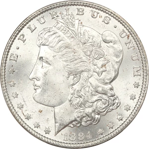 image for: 1884 $1 PCGS MS64