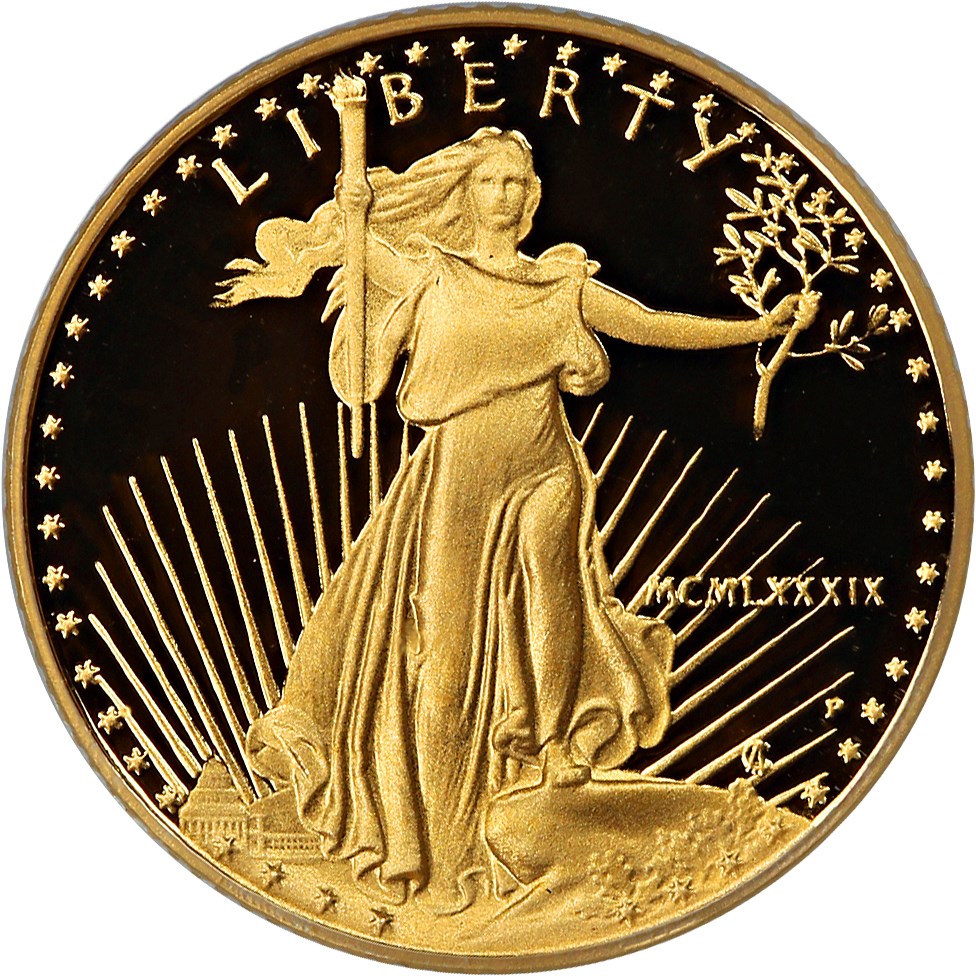 image for: 1989-P Gold Eagle $5 PCGS Proof 69 DCAM