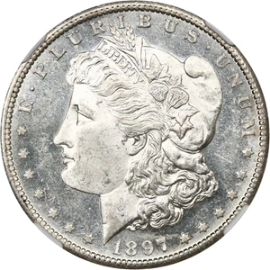 image for: 1897-S $1 NGC MS63 PL