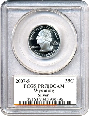 image for: 2007-S 25c Wyoming-Silver PCGS Proof 70 DCameo