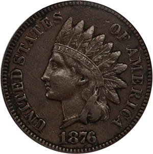 image for: 1876 1c PCGS VF25