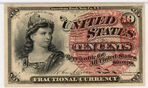 image for: FR. 1257 Bust of Liberty 10c Fractional Currency PMG About Unc 50