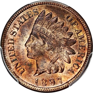 image for: 1897 1c PCGS MS63 RB