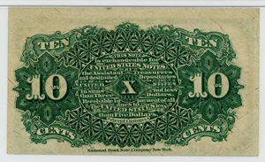 image for: FR. 1257 Bust of Liberty 10c Fractional Currency PMG Unc 62