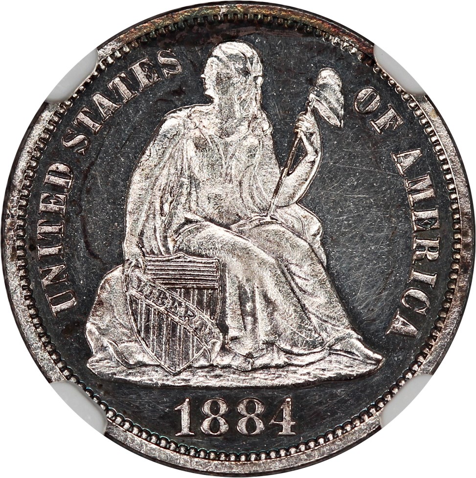 image for: 1884 10c NGC Proof 62 CAM