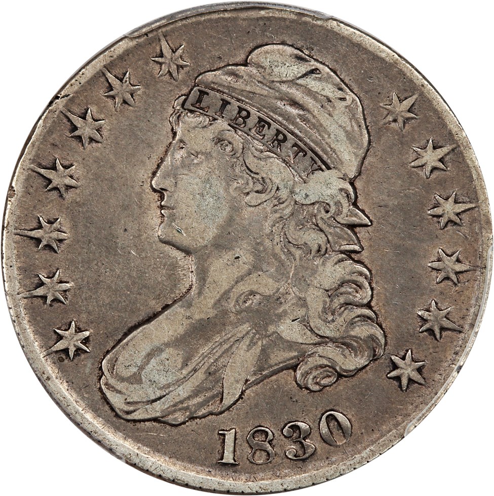 image for: 1830 50c PCGS VF25 (Small 0)