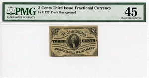 image for: FR. 1227 Head of George Washington 3c Fractional Currency PMG Extremely Fine 45 (Previously Mounted)