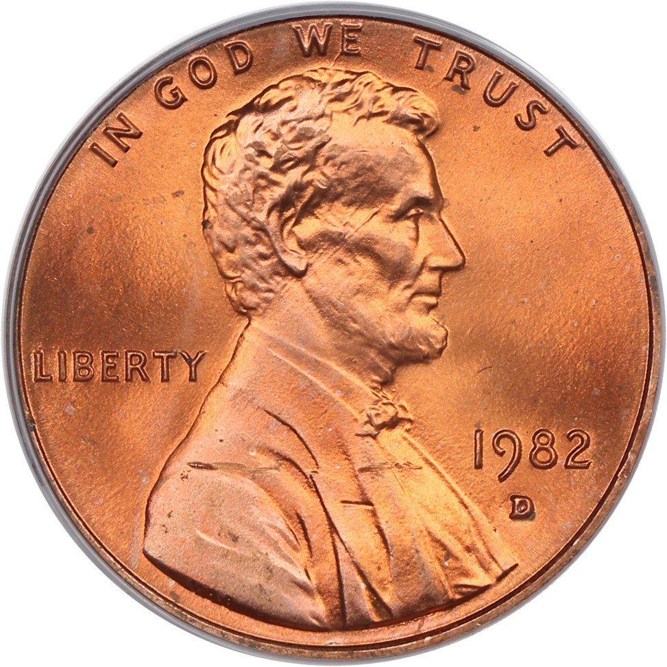 image for: 1982-D 1c PCGS MS66 RD