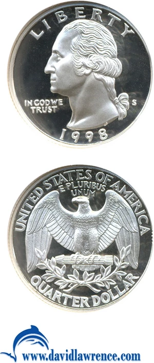 image for: 1998-S 25c Silver NGC Proof 70 UCameo