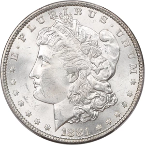 image for: 1881 $1 PCGS MS63