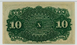 image for: FR. 1257 Bust of Liberty 10c Fractional Currency PMG AU58 (EPQ)