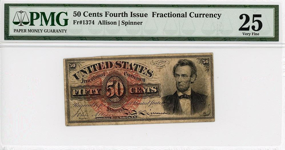 image for: FR. 1374 50c Fractional Currency PMG Very Fine 25