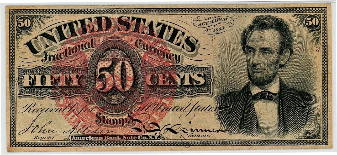 image for: FR. 1374  50c Fractional Currency PMG About Unc 50