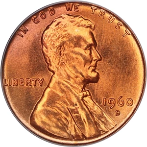 image for: 1960-D 1c PCGS MS66 RD (Small Date)