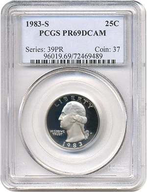 image for: 1983-S 25c PCGS Proof 69 DCameo