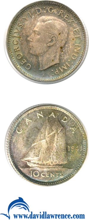 image for: Canada: 1941 10C PCGS MS64