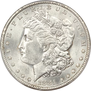 image for: 1881-O $1 PCGS MS62