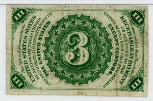 image for: FR. 1226 Head of George Washington 3c Fractional Currency PMG Very Fine 35
