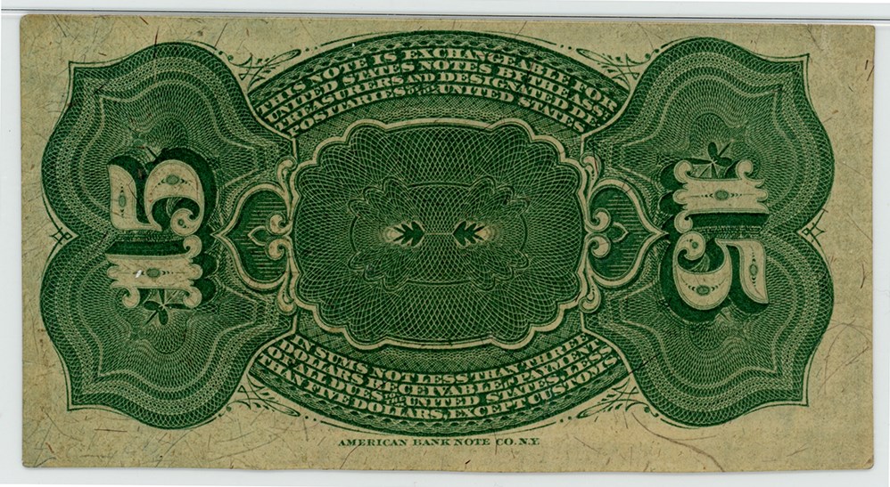 image for: FR. 1271  Bust of Columbia 15c Fractional Currency PMG Choice Unc 63 (Small Tear)