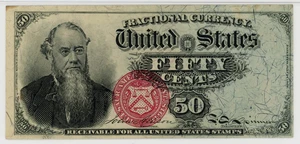 image for: FR. 1376 50c Fractional Currency PMG AU55