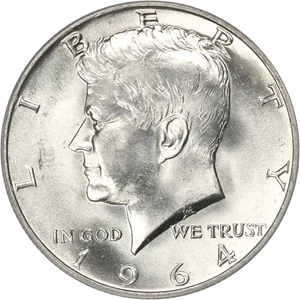 image for: 1964-D 50c PCGS MS66