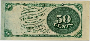 image for: FR. 1376 50c Fractional Currency PMG Choice Unc 63 EPQ