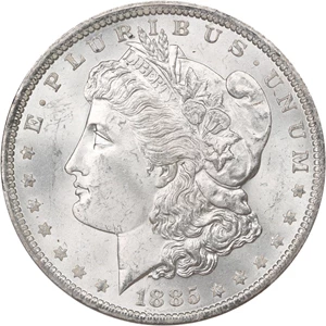 image for: 1885-O $1 PCGS MS64+