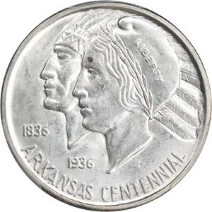 image for: 1938-D Arkansas 50c PCGS MS63