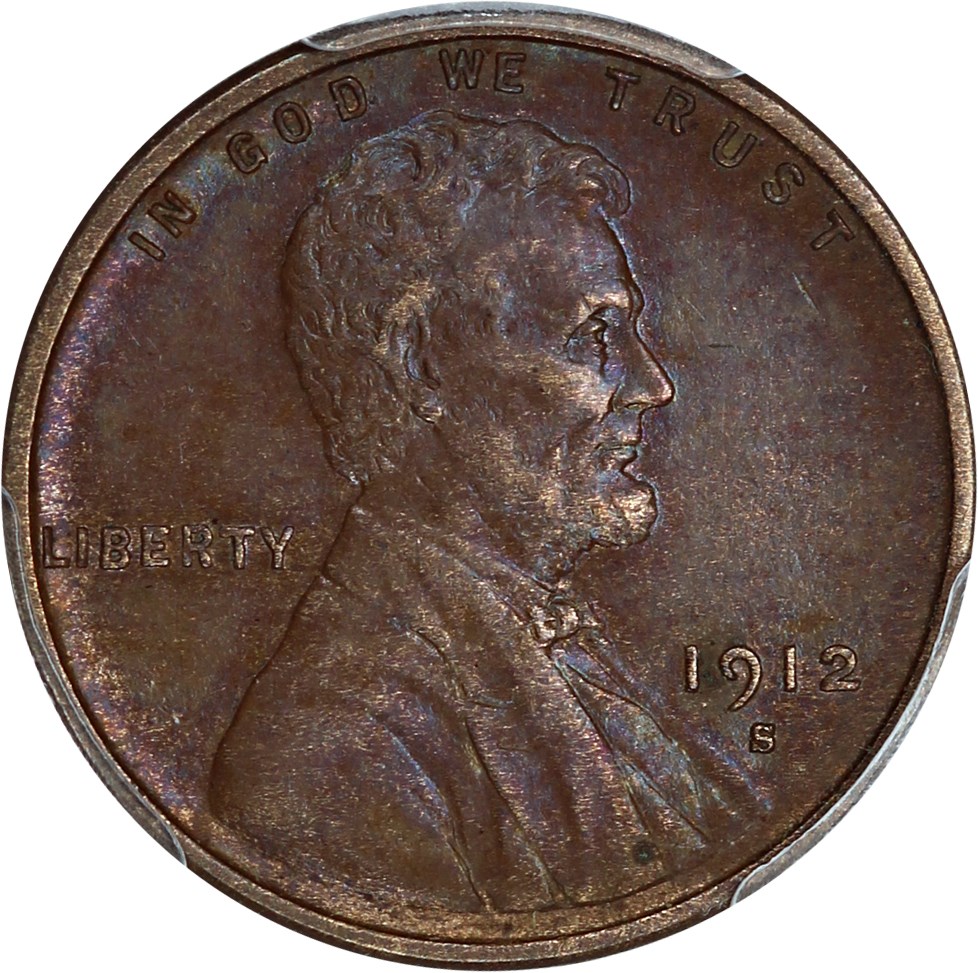 image for: 1912-S 1c PCGS AU50 