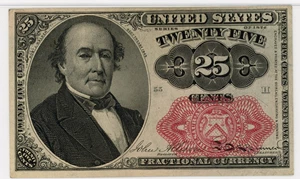image for: FR. 1309 Bust of Robert Walker 25c Fractional Currency PMG Choice Unc 6