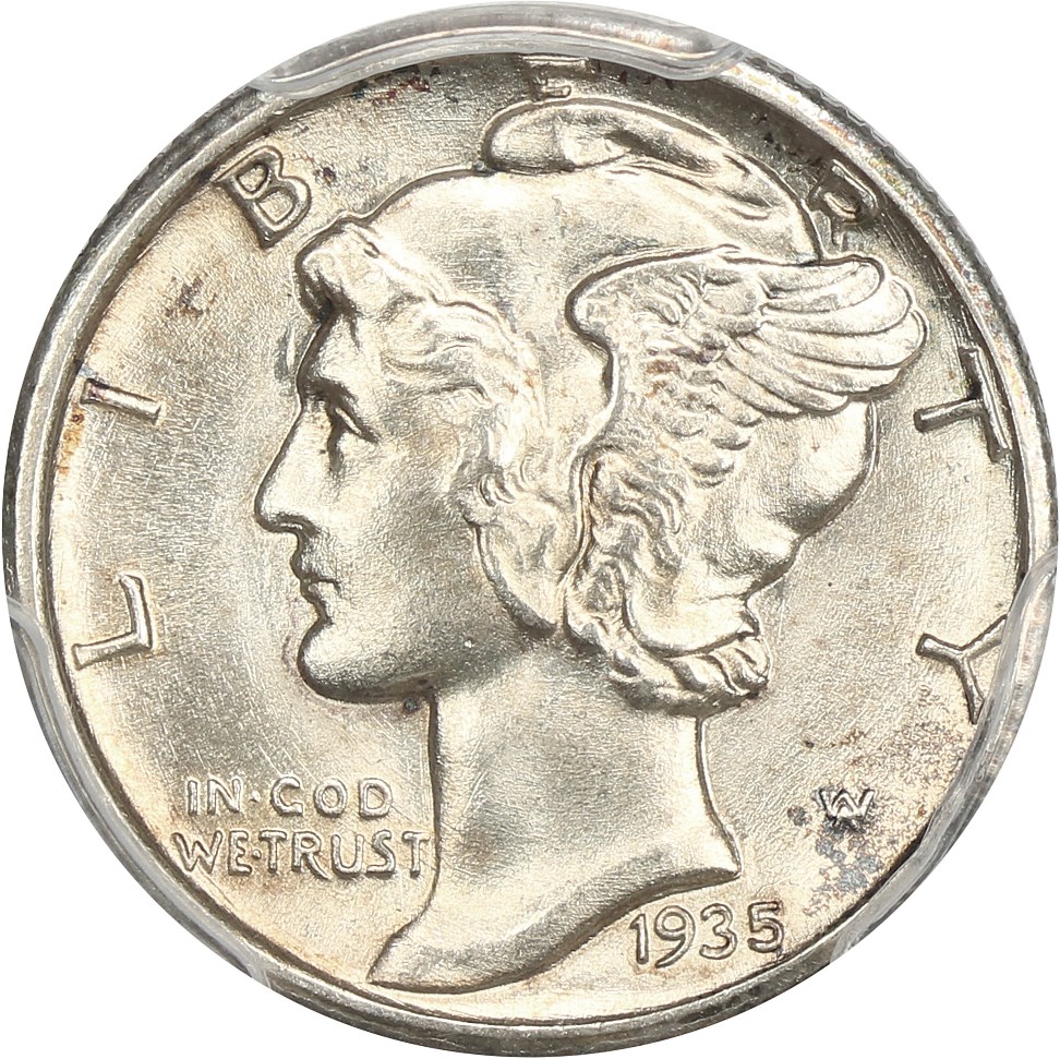 image for: 1935-S 10c PCGS MS64