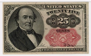 image for: FR. 1309 Bust of Robert Walker 25c Fractional Currency PMG Choice Unc 63