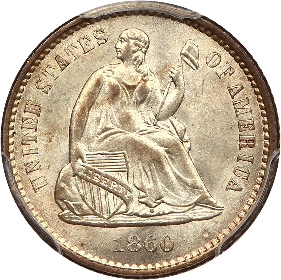 image for: 1860-O H10c PCGS/CAC MS64 ex: D.L. Hansen