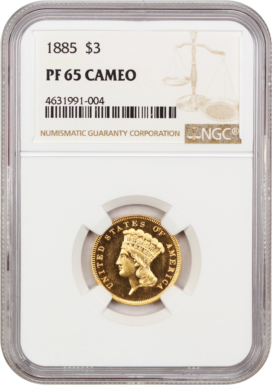 image for: 1885 $3 NGC Proof 65 CAM