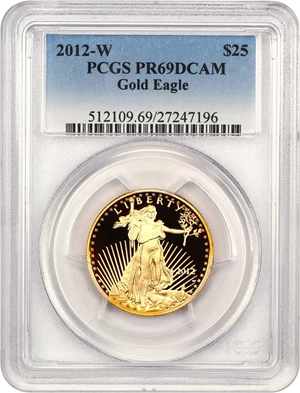 image for: 2012-W Gold Eagle $25 PCGS Proof 69 DCAM