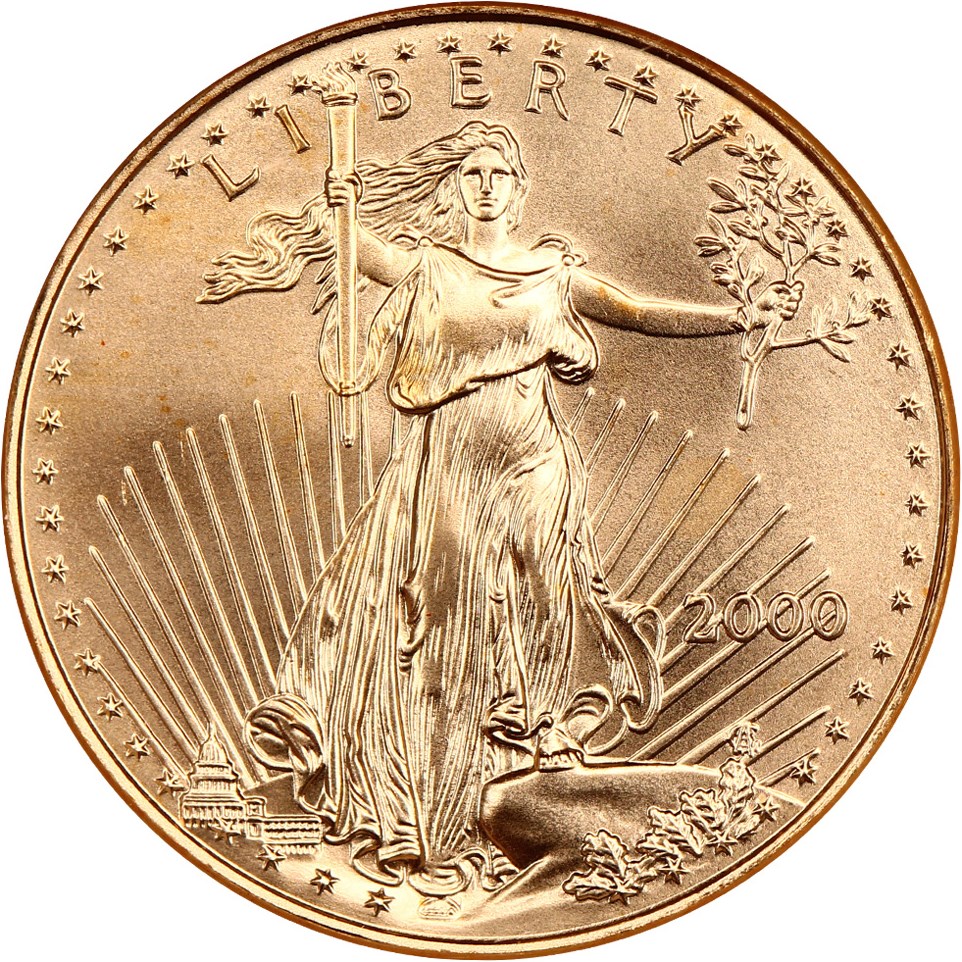 image for: 2000 Gold Eagle $25 NGC MS69